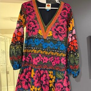 FARM Rio Floral Mini Dress - Pink, Blue, Yellow, Green